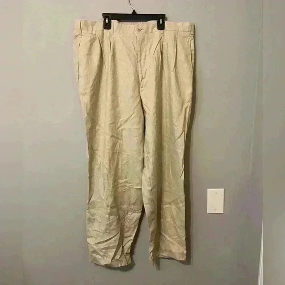 Alan Flusser Linen Dress Pants Size 40x30 - Picture 1 of 6